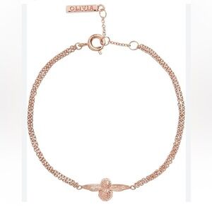 Olivia Burton 3d Bee Open End Bangle Womens Bracelet One Size Rose Gold
